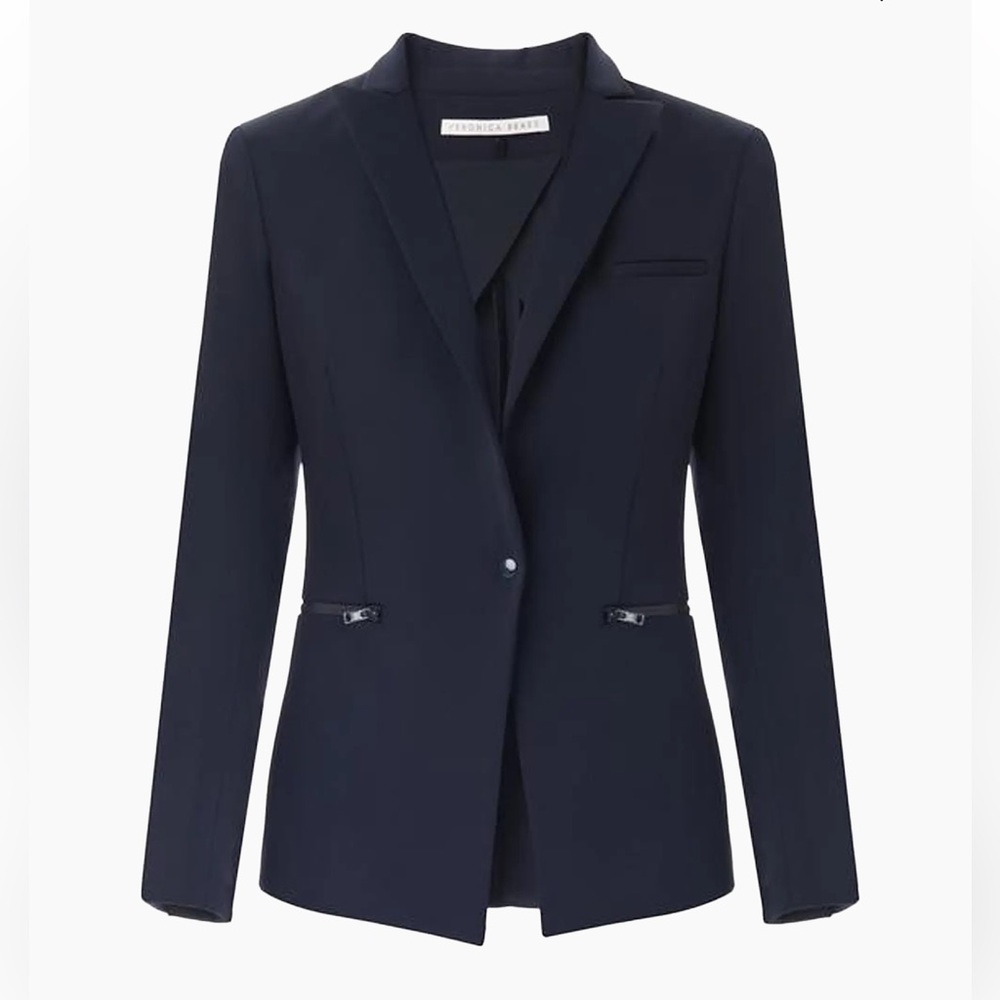 Veronica Beard Dickey Scuba Blazer Black Size 12